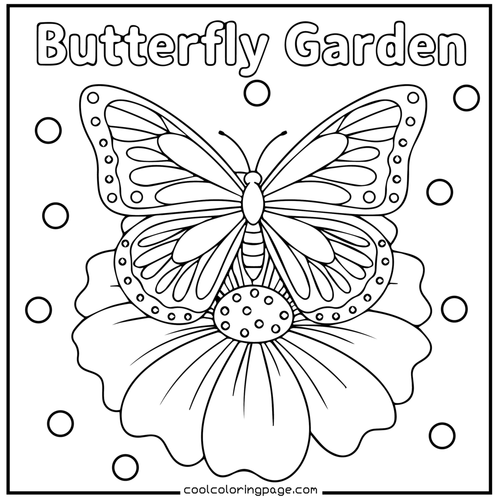 Printable butterfly coloring pages designed as free butterfly coloring pages for kids and adults