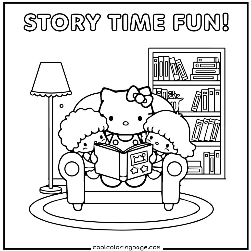 Download printable hello kitty coloring pages Free PDF for storytime with friends