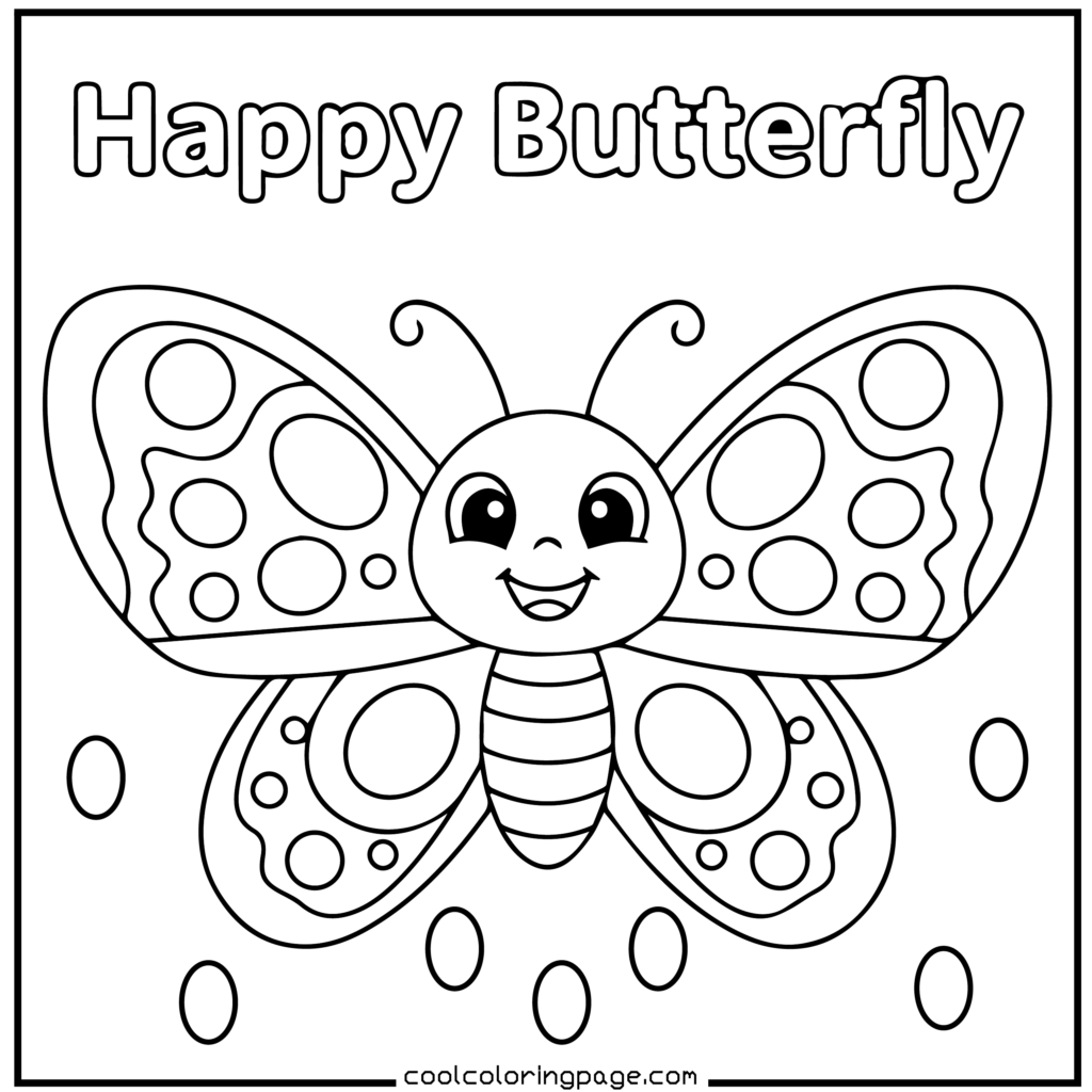 Printable butterfly coloring pages in butterfly coloring pages PDF format for easy home printing