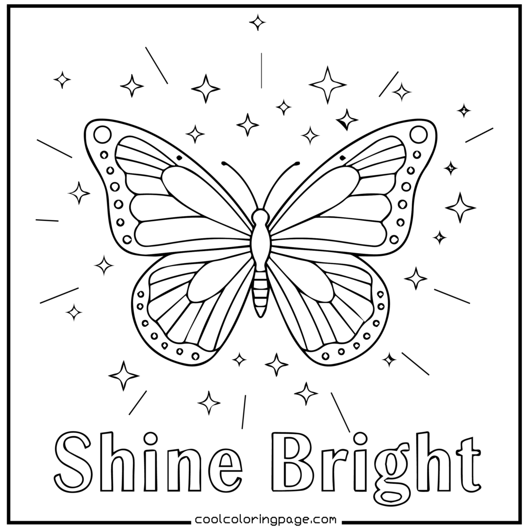 Printable butterfly coloring pages created as free butterfly coloring pages with bold clean lines
