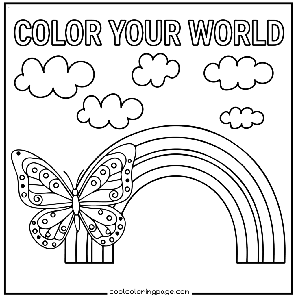Printable butterfly coloring pages designed as free printable butterfly coloring pages with no shading