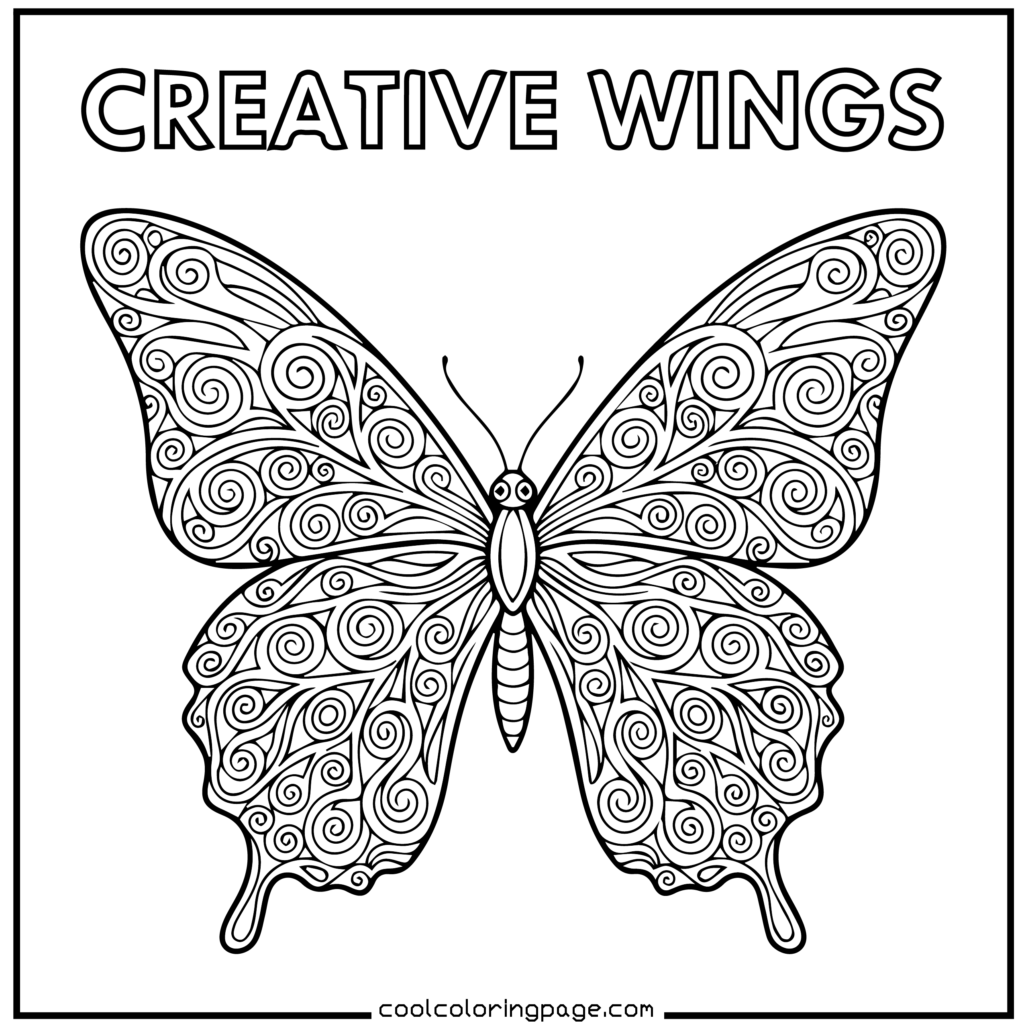 Printable butterfly coloring pages available as butterfly coloring pages PDF for stress-free coloring