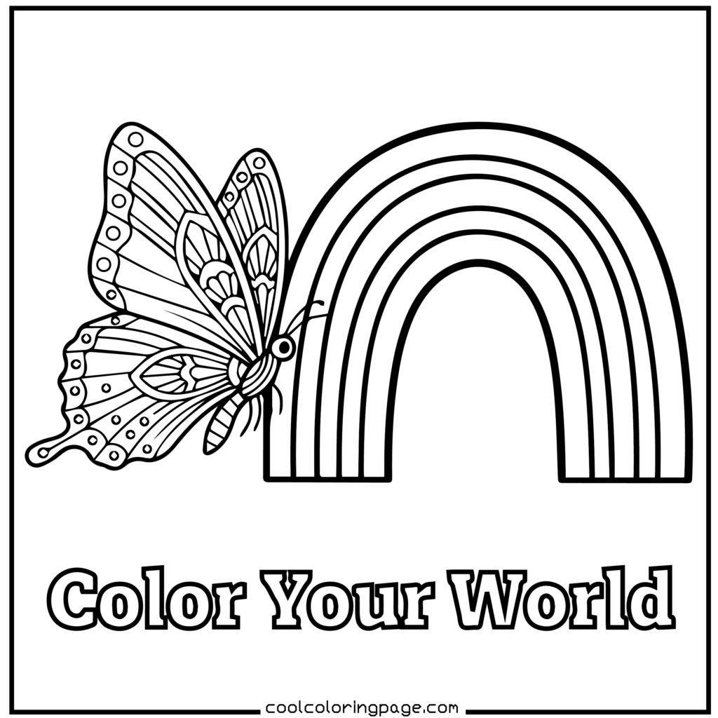 Printable butterfly coloring pages created as free butterfly coloring pages with large open spaces