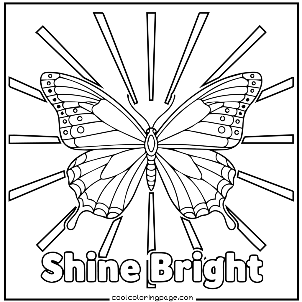 Printable butterfly coloring pages created as free butterfly coloring pages suitable for kids and beginners