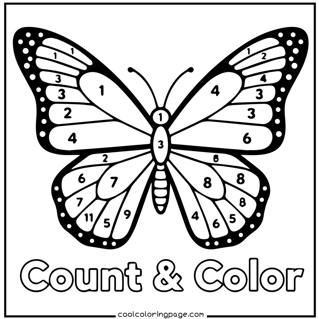 Printable butterfly coloring pages offered as free printable butterfly coloring pages for home printing