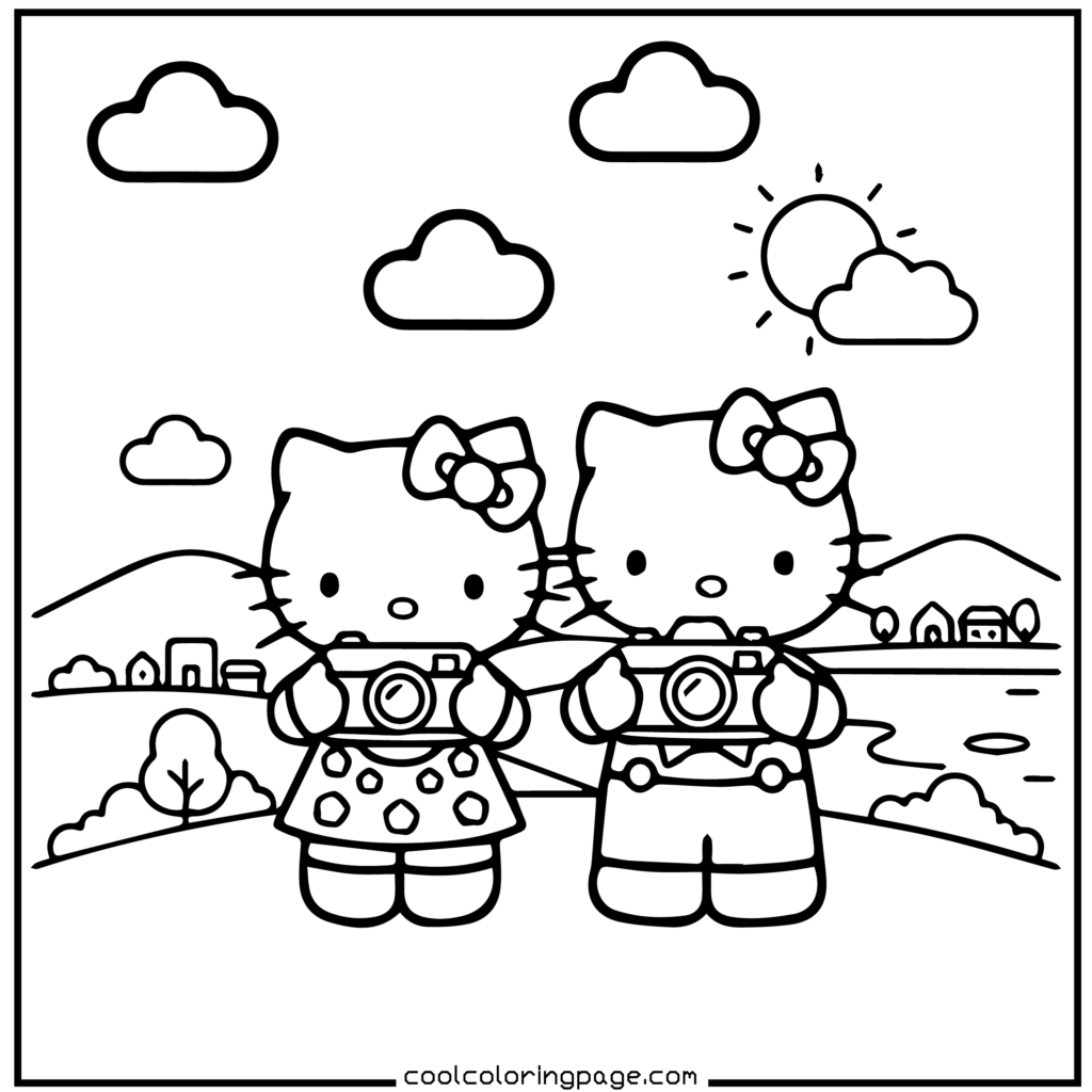 Download printable hello kitty coloring pages Free PDF for photography theme