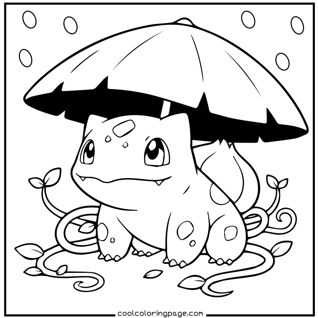 Bulbasaur printable Pokémon coloring pages for kids.