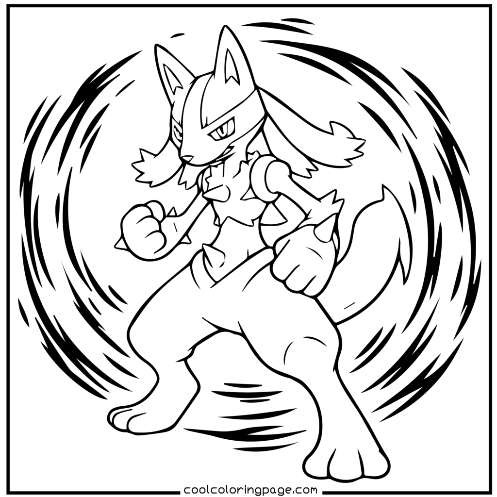 Piplup water splash pose in Pokémon coloring pages.