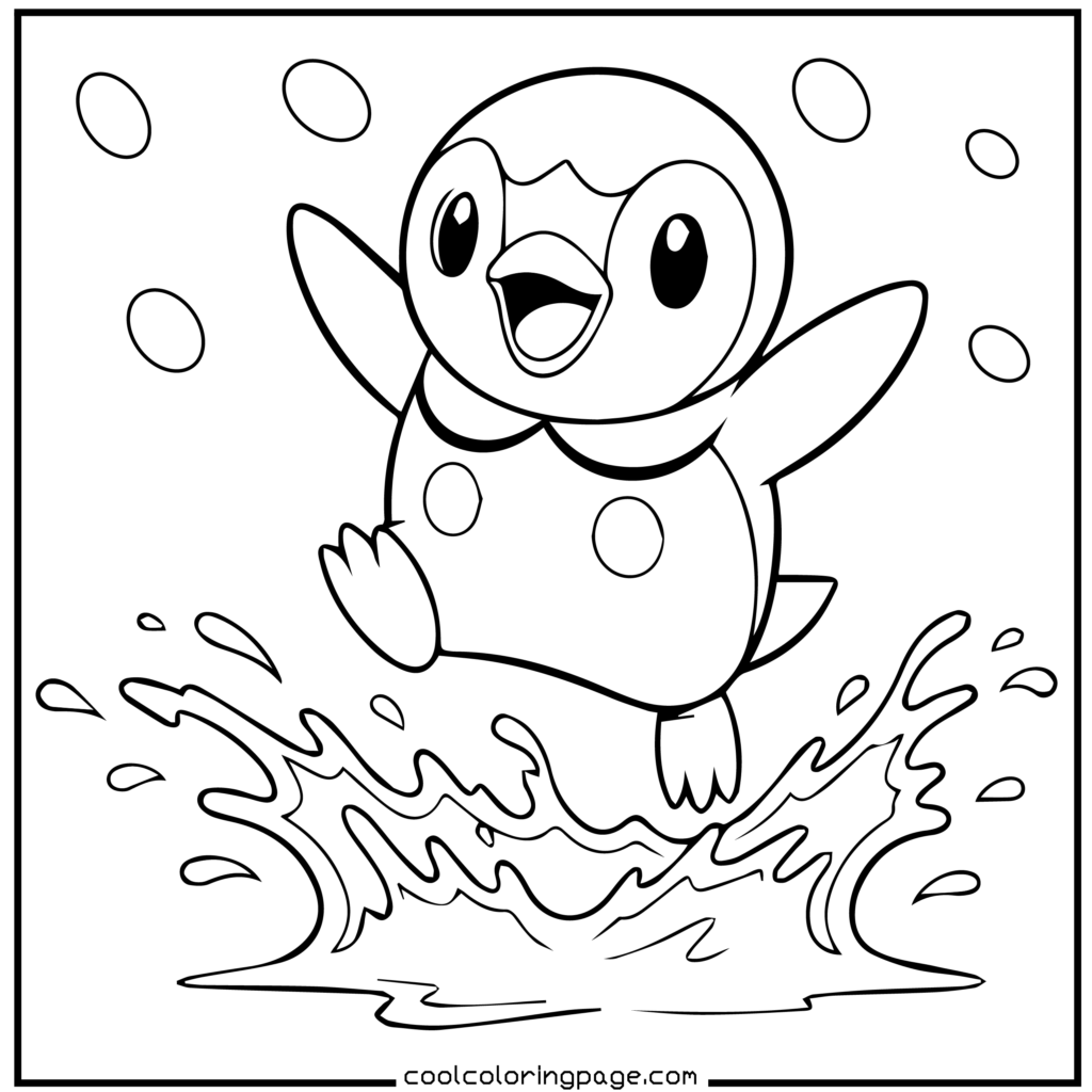 Rowlet bird Pokémon outline for Pokémon coloring pages.