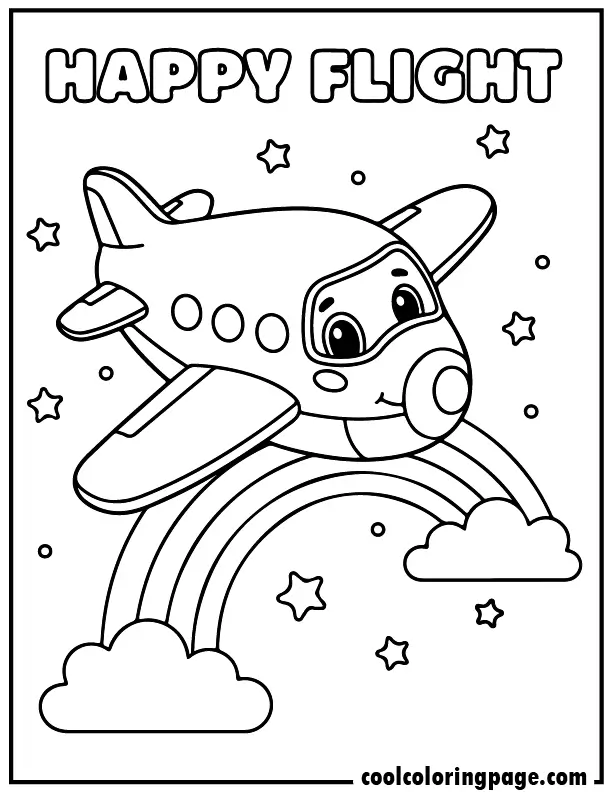 Airplane coloring pages cute rainbow airplane coloring page, free airplane coloring pages printable perfect airplane coloring pages for toddlers.