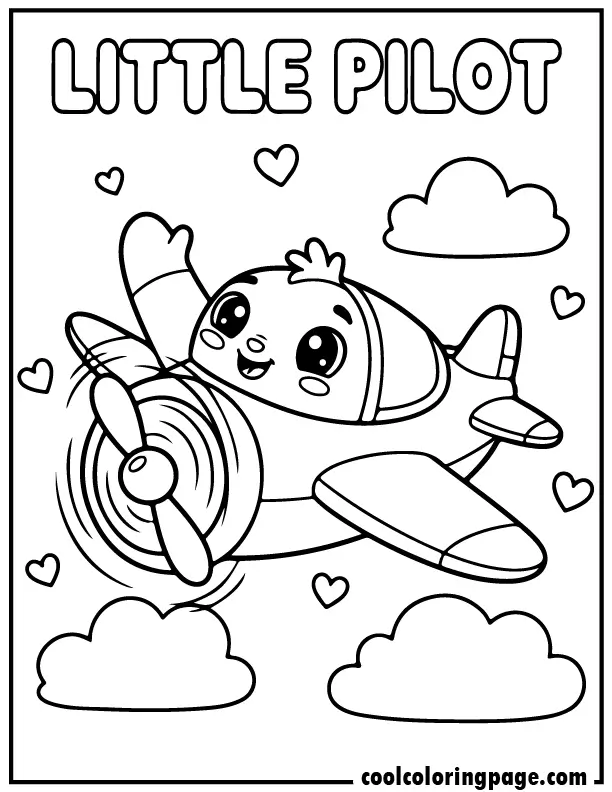 Airplane coloring pages little pilot baby airplane coloring page, airplane coloring pages for preschool and free airplane coloring pages printable.