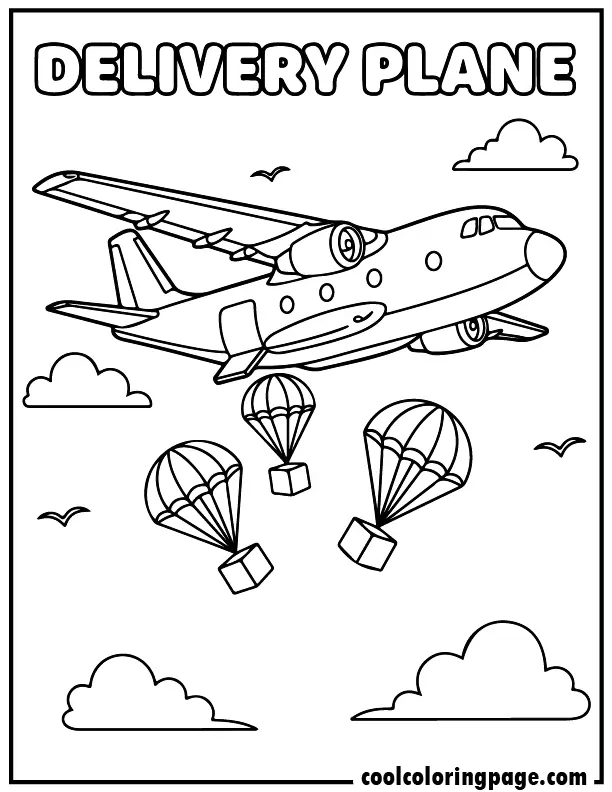 Airplane coloring pages cargo delivery airplane coloring pages pdf, airplane coloring pages for preschool and free airplane coloring pages.