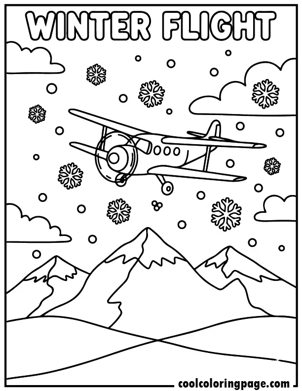 Airplane coloring pages winter flight airplane coloring page printable, airplane coloring pages for kids and airplane coloring pages pdf free download.