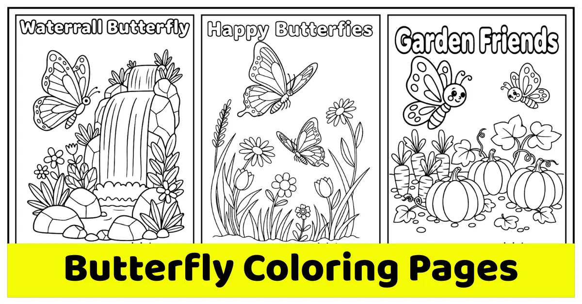 free butterfly coloring pages