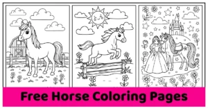 free realistic horse coloring pages for kids and adults