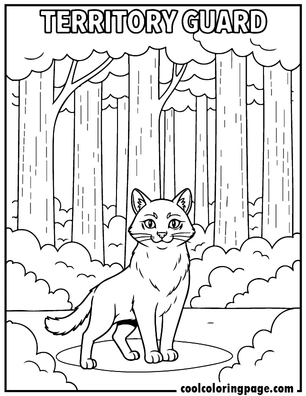 14 territory guard warrior cat coloring pages