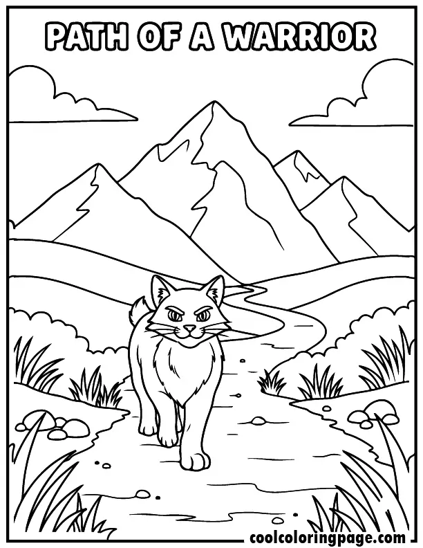 15 path of warrior cat coloring pages