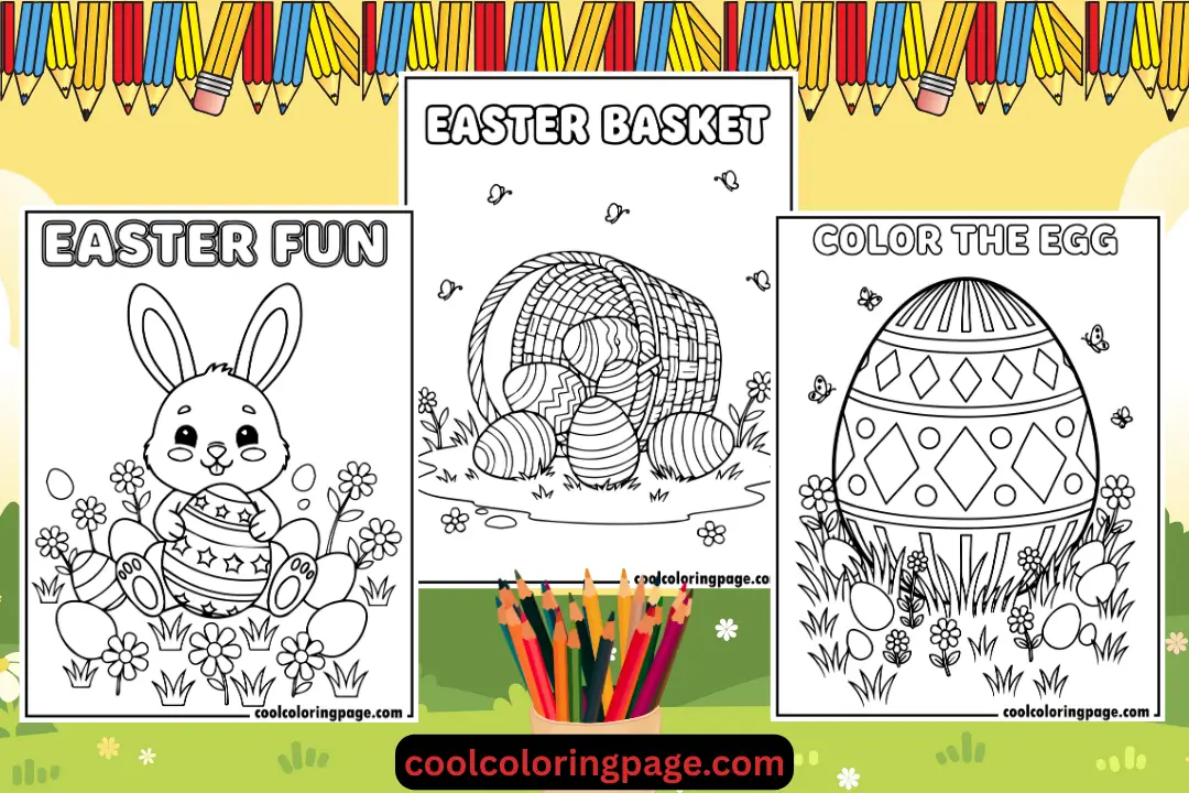 free printable easter egg coloring pages for kids and adults