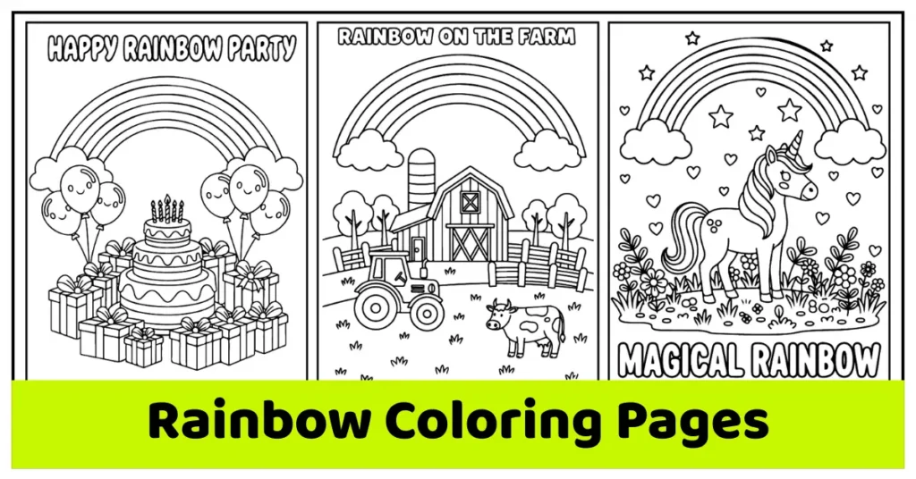 free rainbow coloring pages for all ages