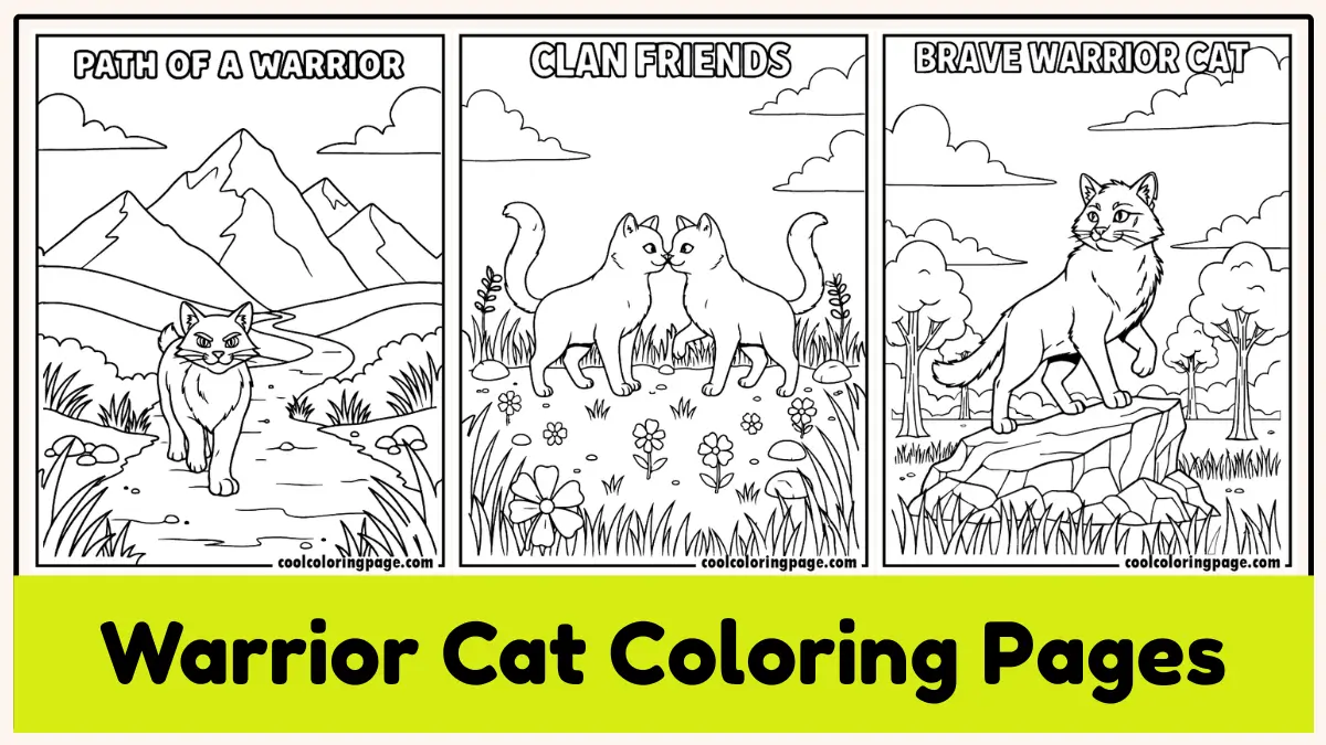 warrior cat coloring pages free printable pdf