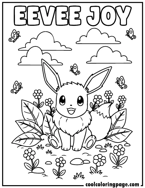 05 free pokemon coloring pages eevee joy