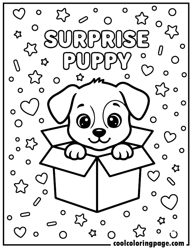 08 cute dog coloring pages puppy in