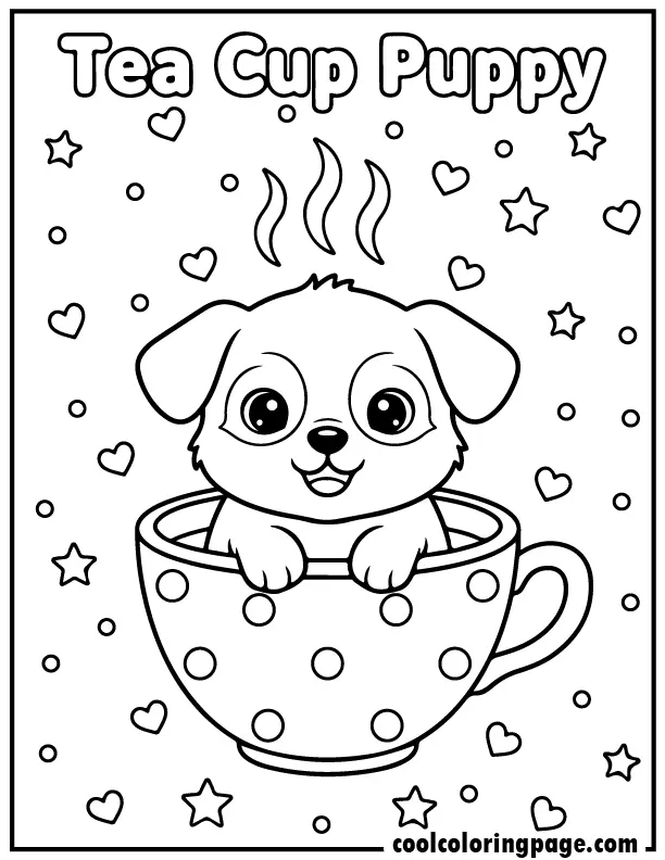 09 cute dog coloring pages teacup puppy