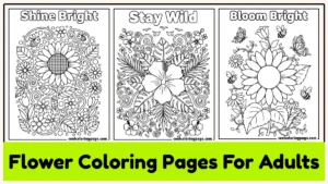 printable flower coloring pages for adults with detailed floral designs, perfect for mindfulness and creativity.