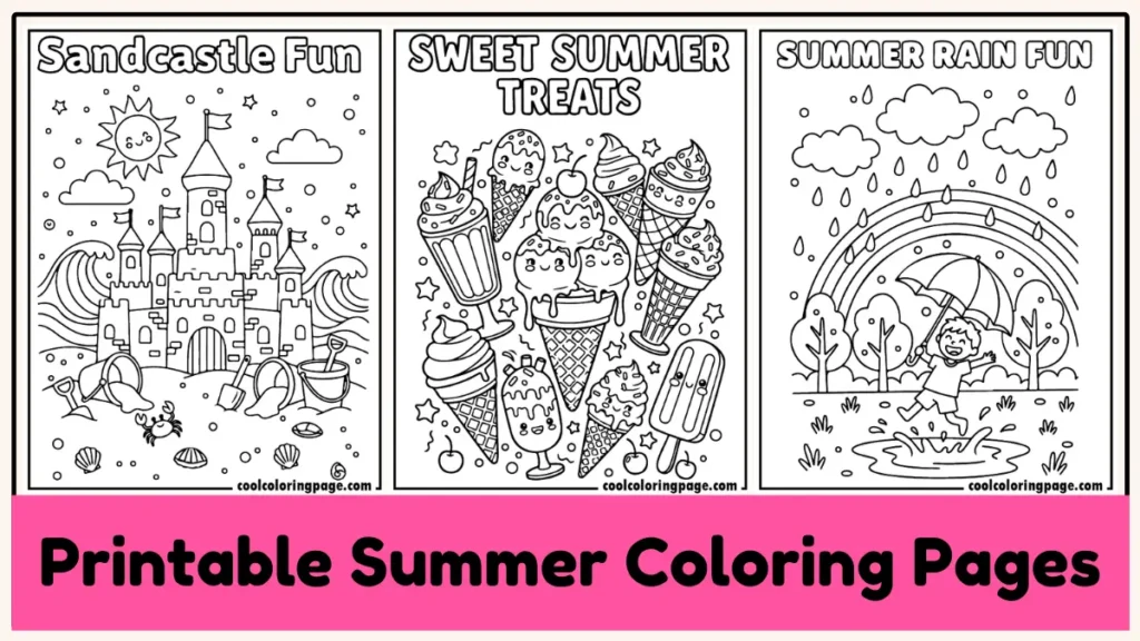 free printable summer coloring pages for all ages