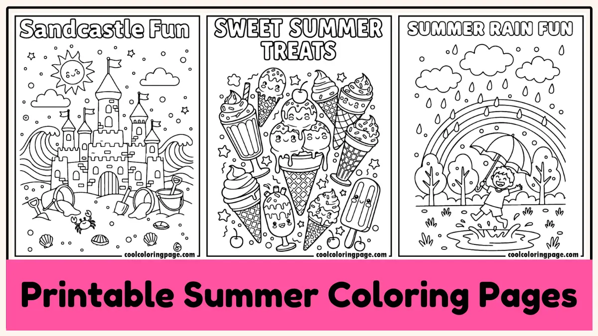 free printable summer coloring pages for all ages
