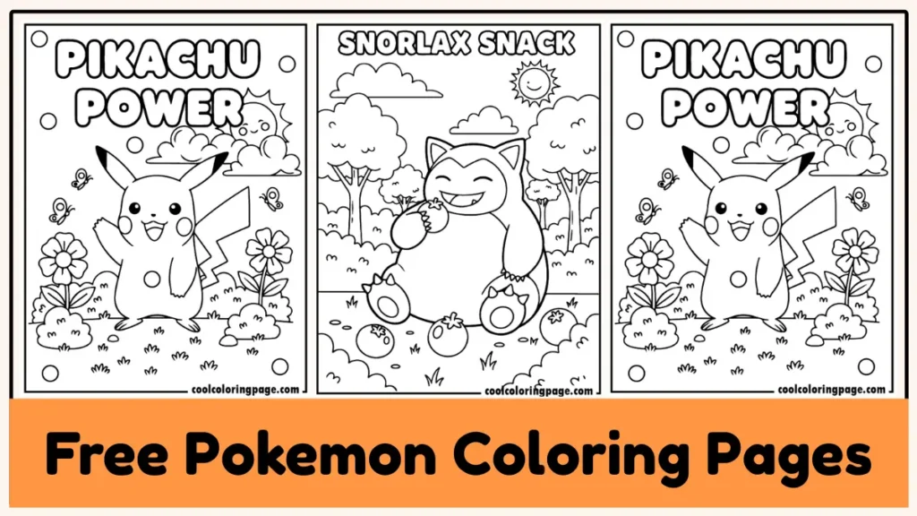 printable free Pokémon coloring pages PDF free download
